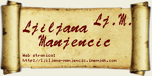 Ljiljana Manjenčić vizit kartica
